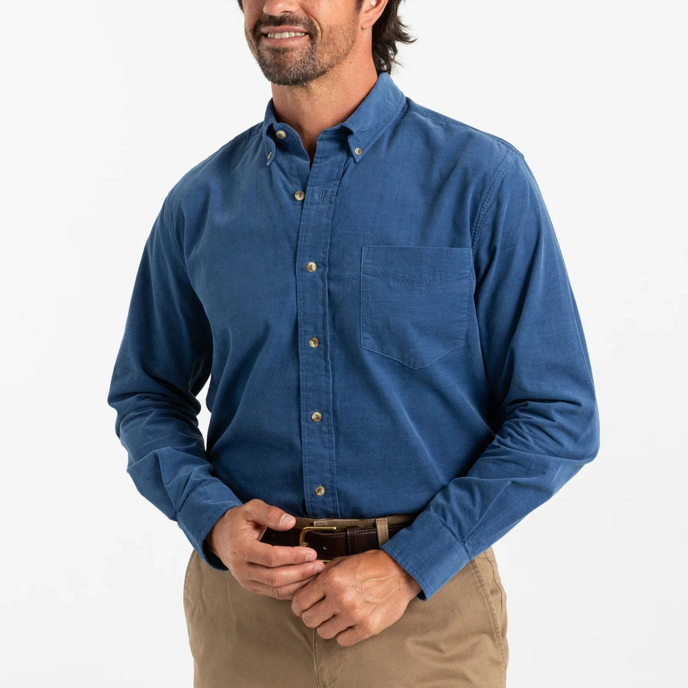 Duck Head Whitman Corduroy Sport Shirt Coronet Blue D11307