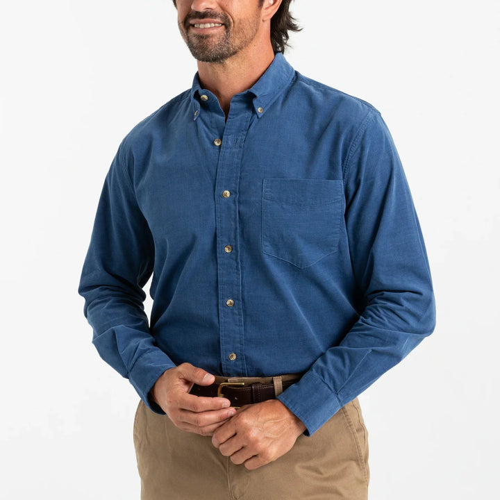 Duck Head Whitman Corduroy Sport Shirt Coronet Blue D11307