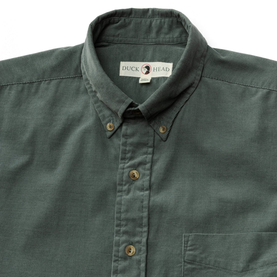 Duck Head Whitman Corduroy Sport Shirt Balsam Green D11307