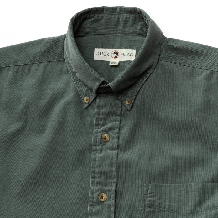 Duck Head Whitman Corduroy Sport Shirt Balsam Green D11307