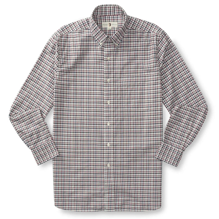 Duck Head Dafton Plaid Cotton Oxford Sport Shirt Navy D11353