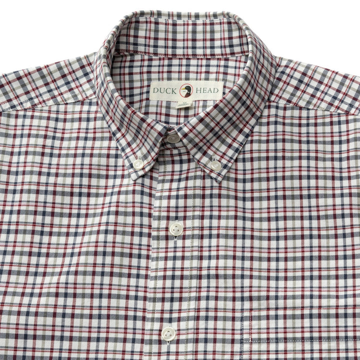 Duck Head Dafton Plaid Cotton Oxford Sport Shirt Navy D11353