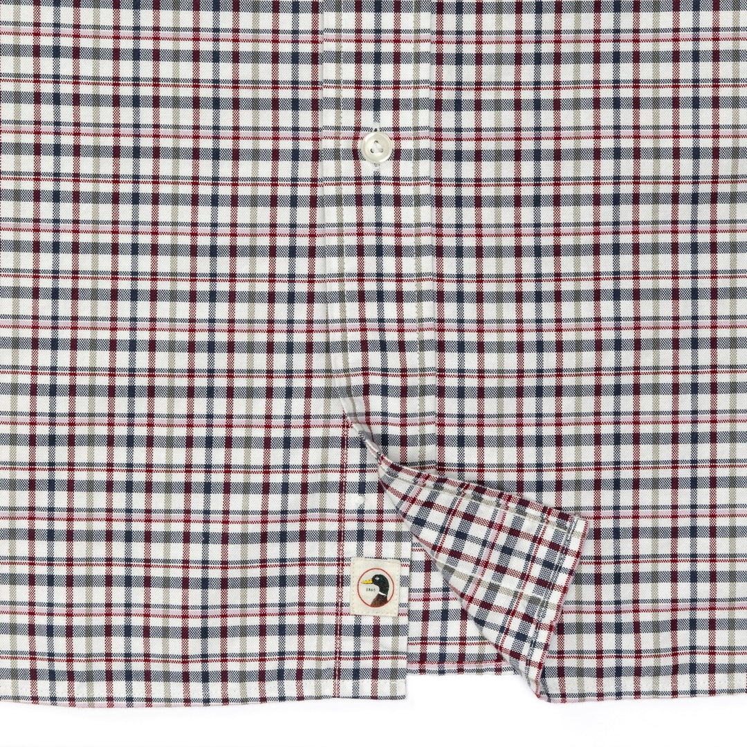 Duck Head Dafton Plaid Cotton Oxford Sport Shirt Navy D11353