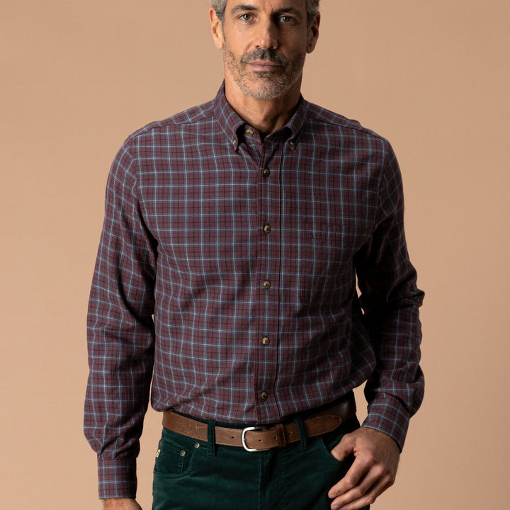 Cotton Wool Sport Shirt - Mercer Plaid