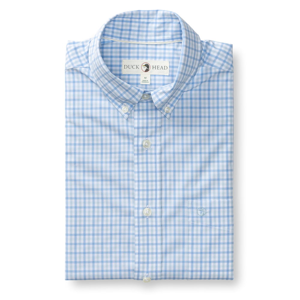 Duck Head Shaw Gingham Performance Poplin Sport Shirt
