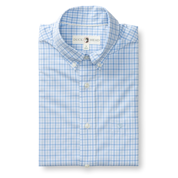Duck Head Shaw Gingham Performance Poplin Sport Shirt