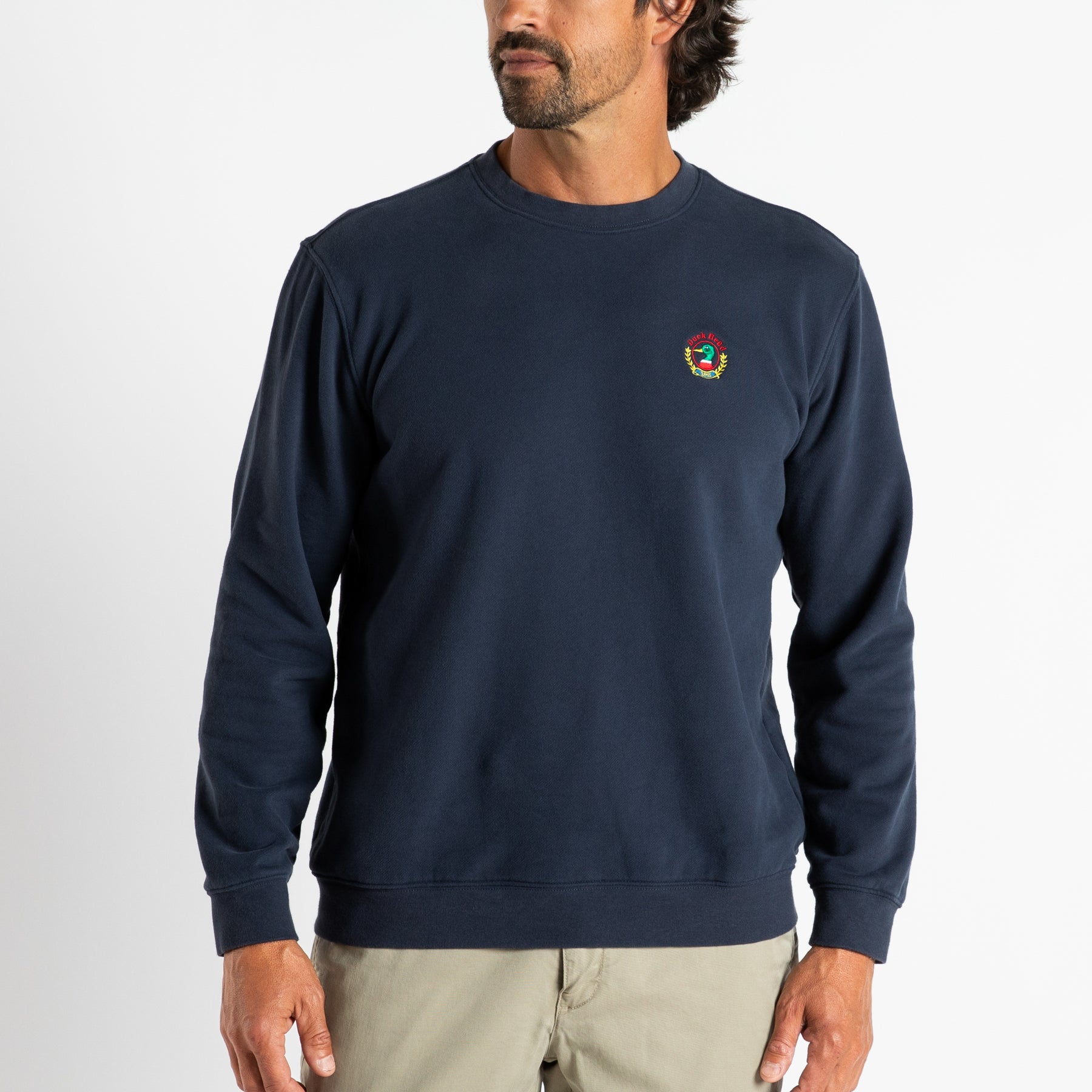 Duck Head Embroidered Crest Crewneck Pullover