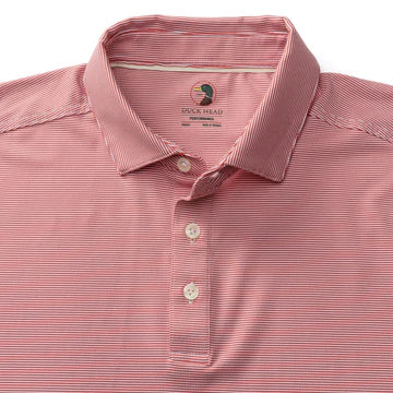 Duck Head Long Drive Performance Polo Sunwashed Red D21128