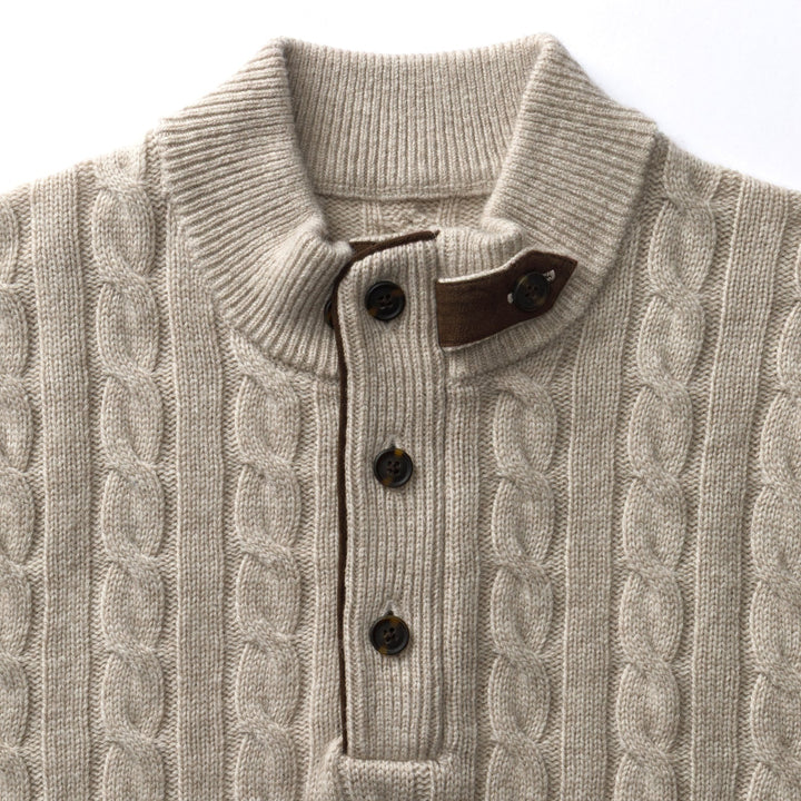 Walcott Merino Cashmere Cable Knit 1/4 Zip Sweater
