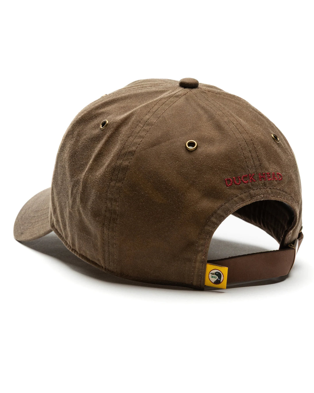 Duck Head Circle Patch Waxed Cotton Hat - Umber Brown