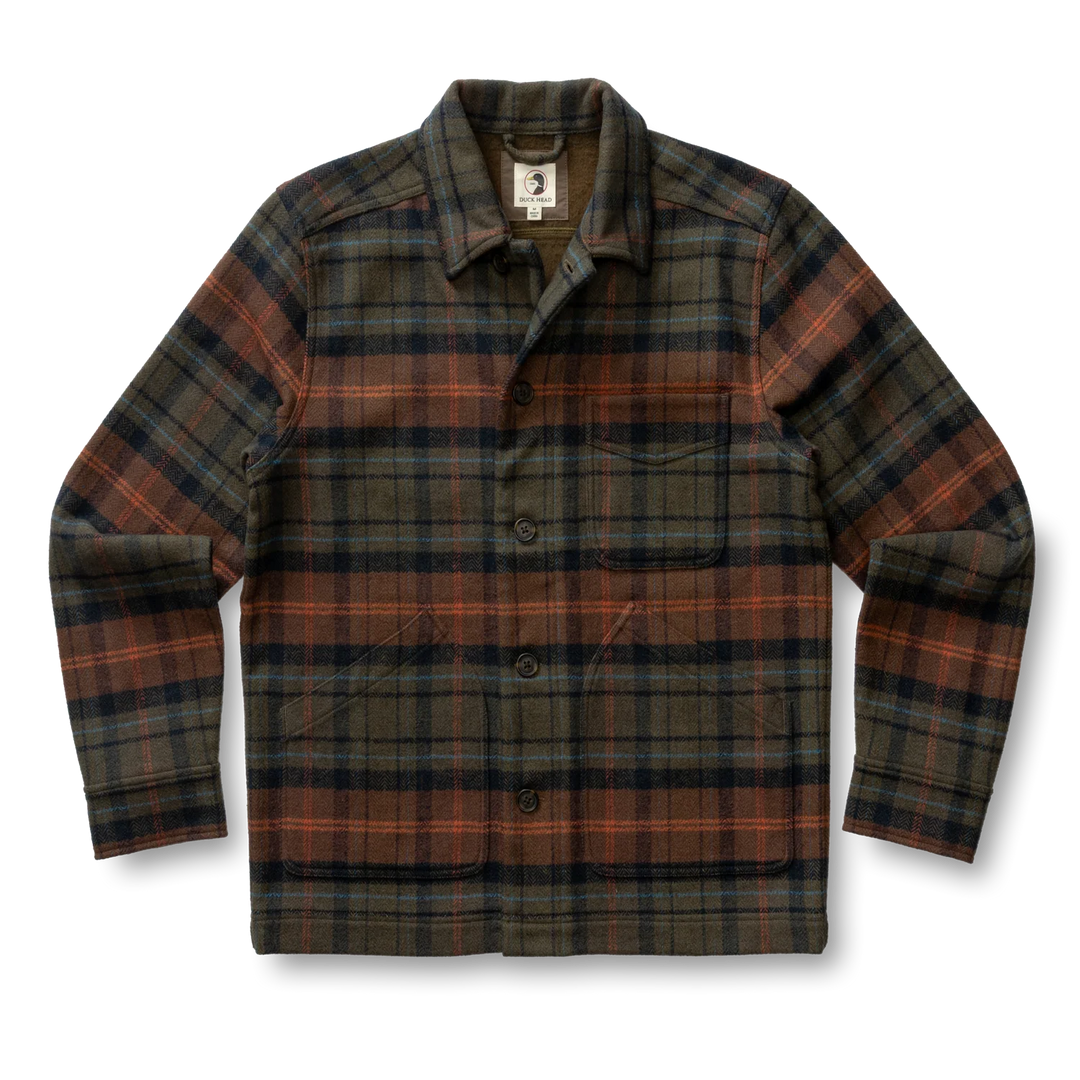 Wool Lumber Jacket - Dark Olive