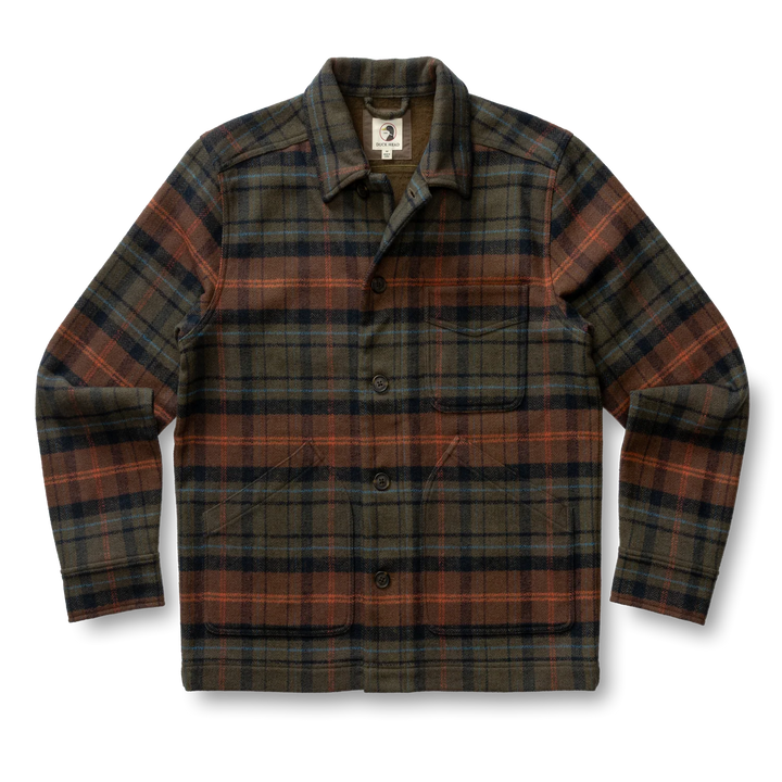 Wool Lumber Jacket - Dark Olive