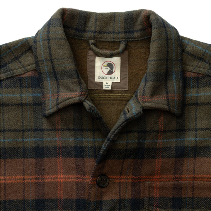 Wool Lumber Jacket - Dark Olive
