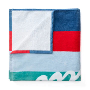 Duck Head Script Beach Towel Light Blue D81104