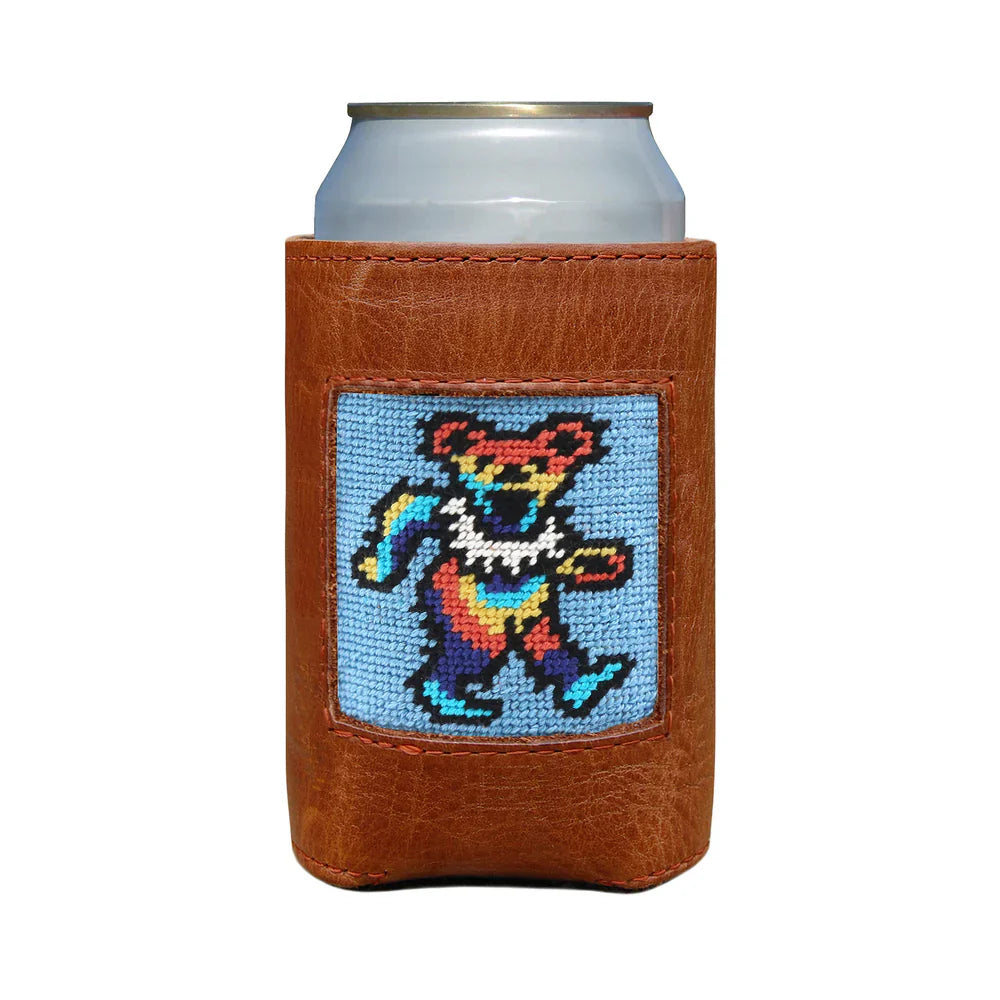 Smathers & Branson Dancing Bears Tie Dye Can Cooler Light Blue CZ-143