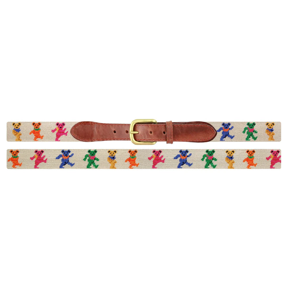 Smathers & Branson Dancing Bears Needlepoint Belt