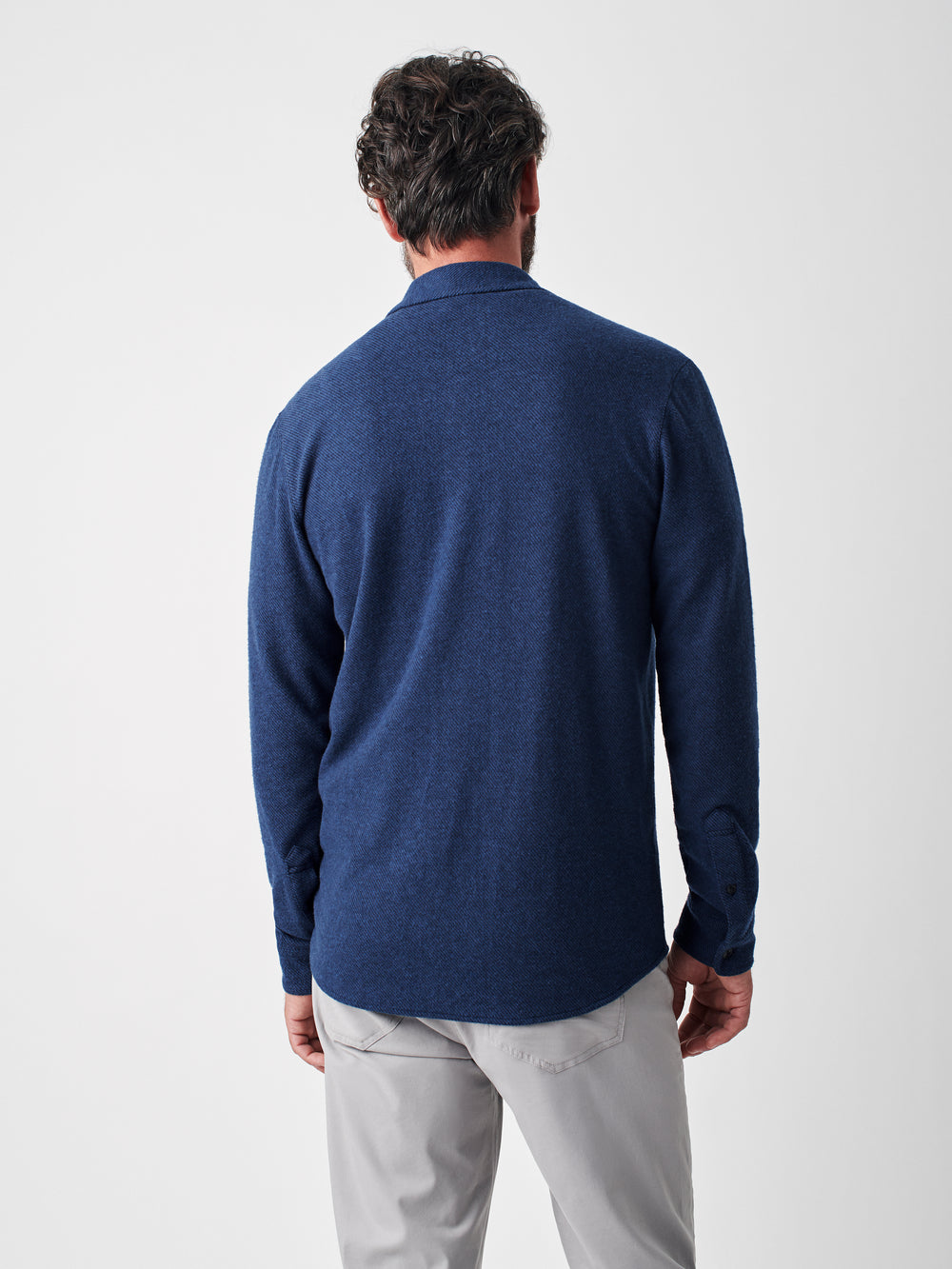 Faherty Navy Twill Legend Sweater Shirt