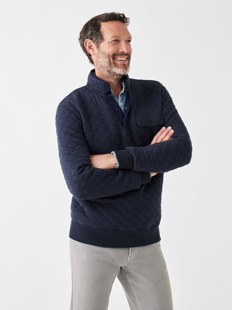 Faherty Epic Quilted Fleece Pullover