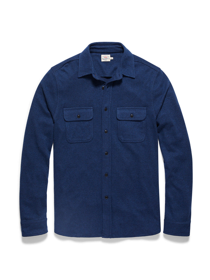 Faherty Navy Twill Legend Sweater Shirt