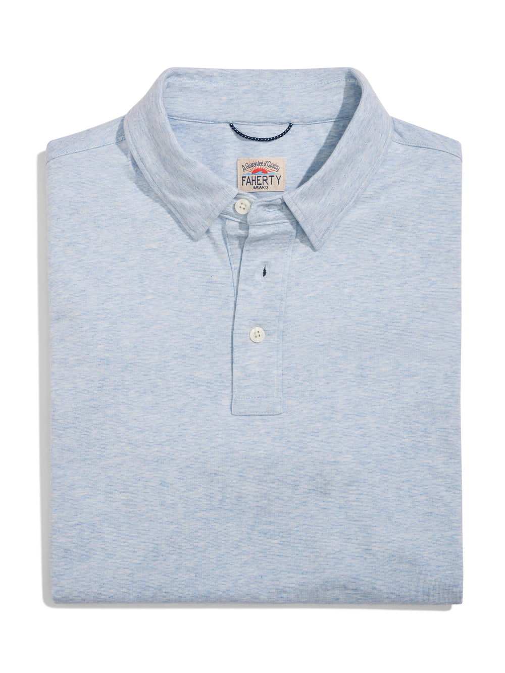 Faherty Cardiff Blue Heather Movement Polo