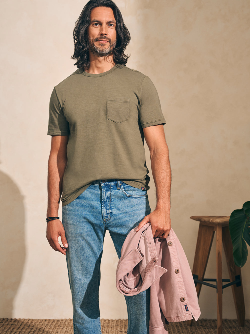 Faherty Sunwashed Pocket Tee