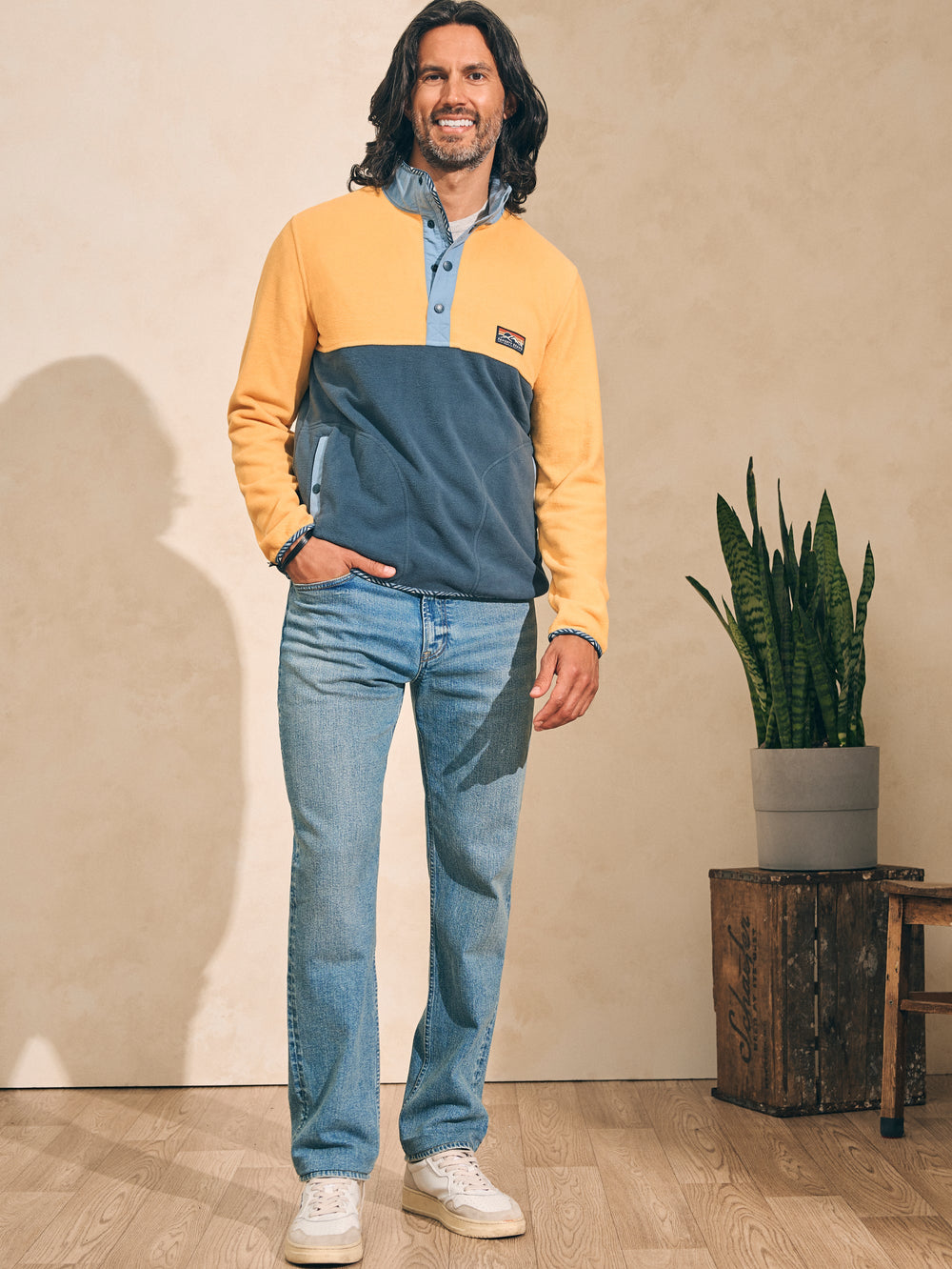 Faherty Low Pile Fleece Popover