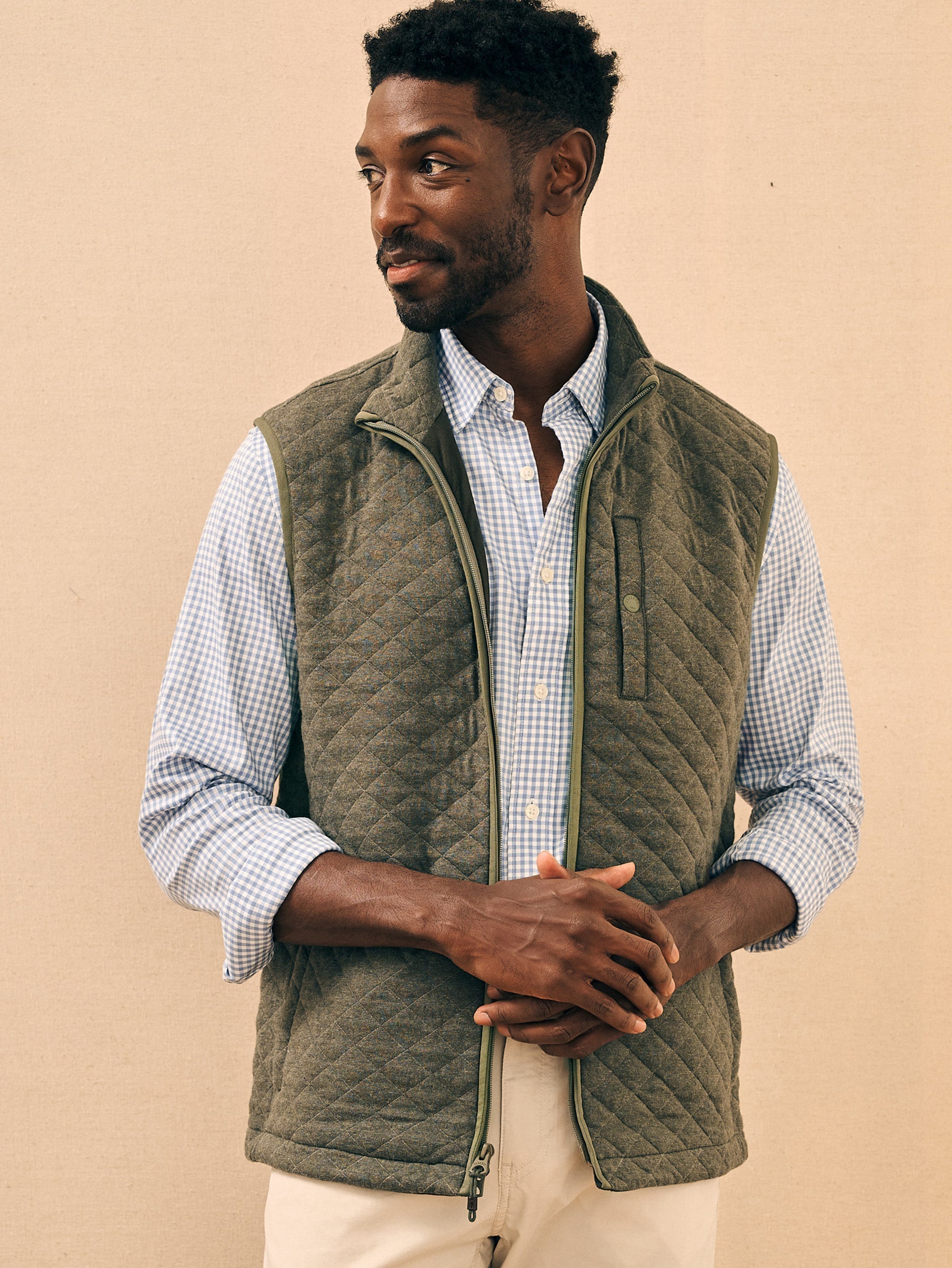 Faherty Epic Quilted Fleece Vest