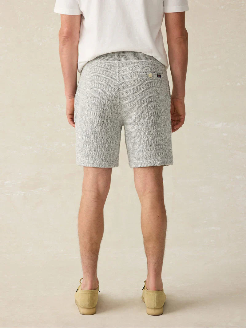 Faherty Whitewater Sweatshort Grey Shell Loop MBS2403