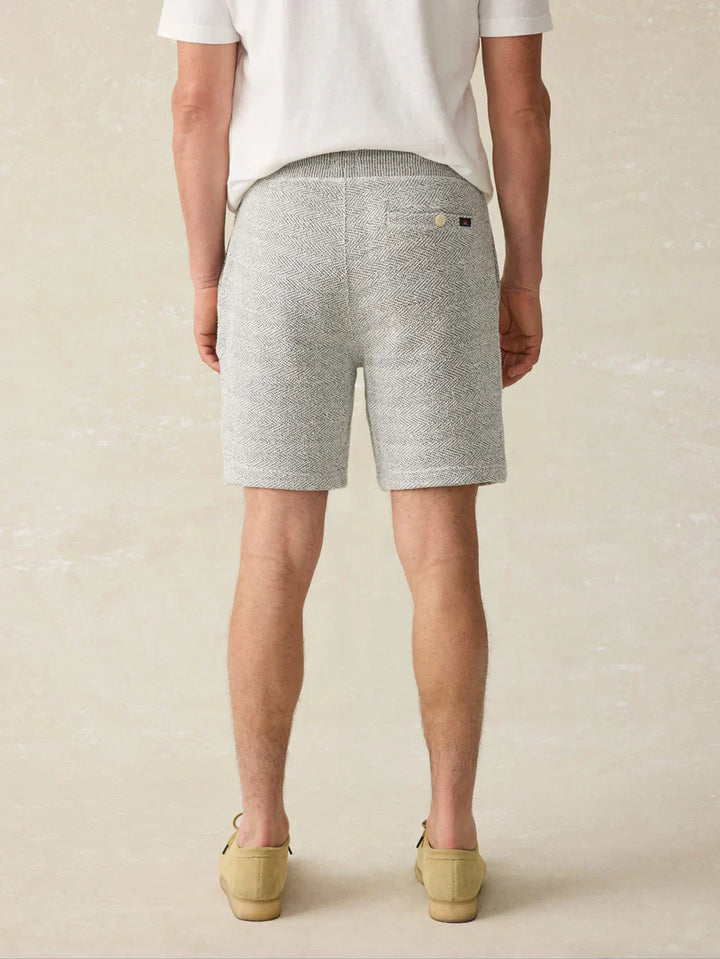Faherty Whitewater Sweatshort Grey Shell Loop MBS2403
