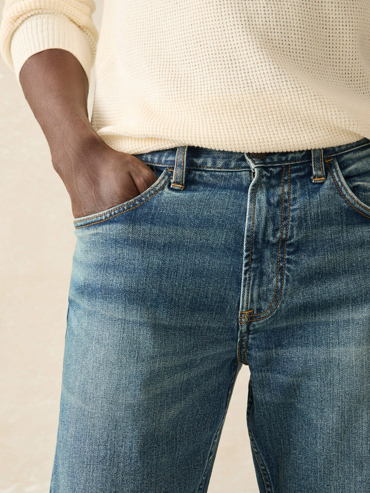 Faherty Slim-Straight Organic Cotton Denim East Lake Wash MDF2421