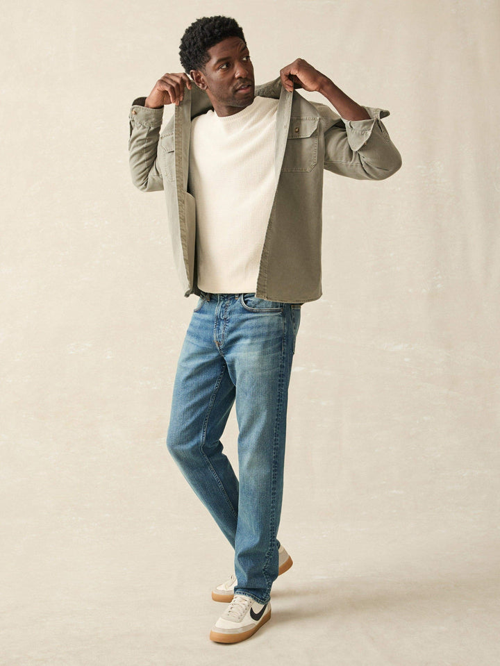 Faherty Slim-Straight Organic Cotton Denim East Lake Wash MDF2421