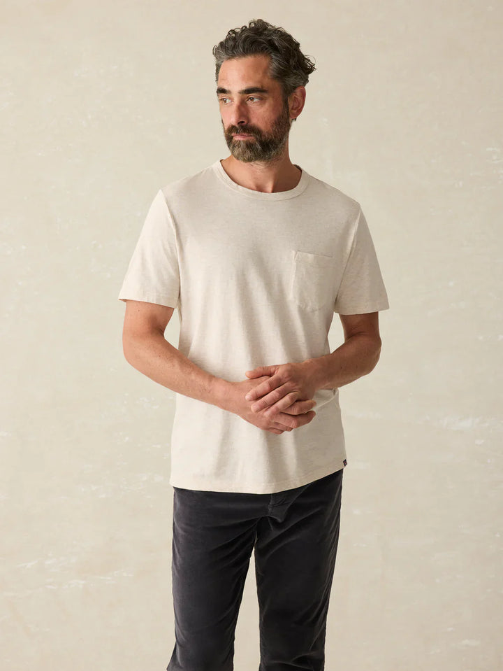 Faherty Sunwashed Pocket Tee Sand Point MKC0089