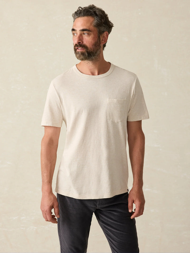 Faherty Sunwashed Pocket Tee Sand Point MKC0089