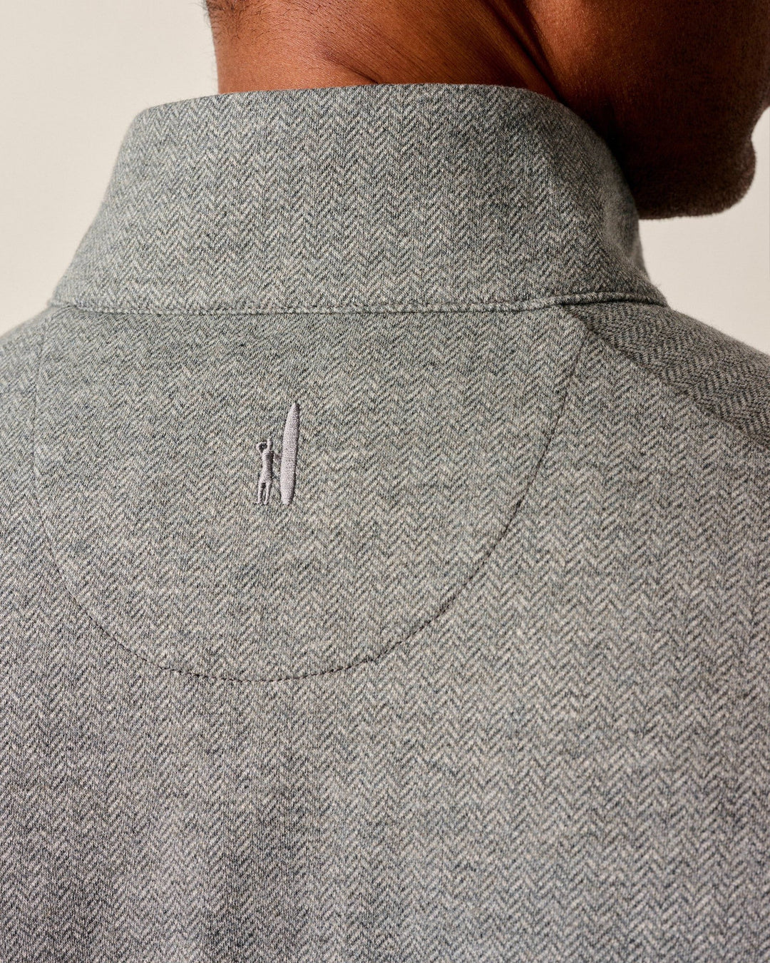 Rubin Herringbone Cotton Cashmere 1/4 Zip
