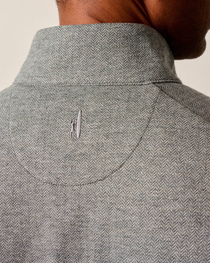 Rubin Herringbone Cotton Cashmere 1/4 Zip