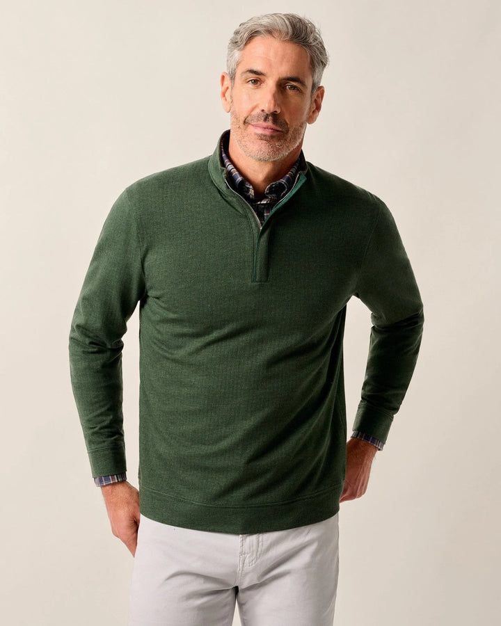 Rubin Herringbone Cotton Cashmere 1/4 Zip