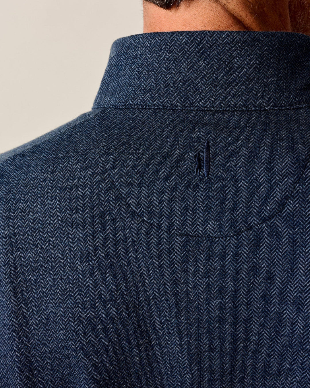 Rubin Herringbone Cotton Cashmere 1/4 Zip