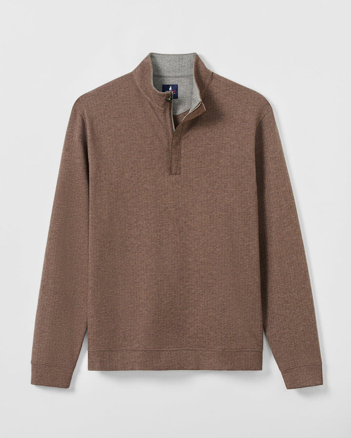 Rubin Herringbone Cotton Cashmere 1/4 Zip