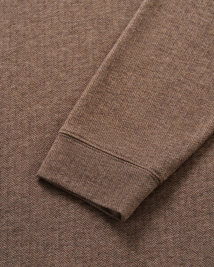 Rubin Herringbone Cotton Cashmere 1/4 Zip
