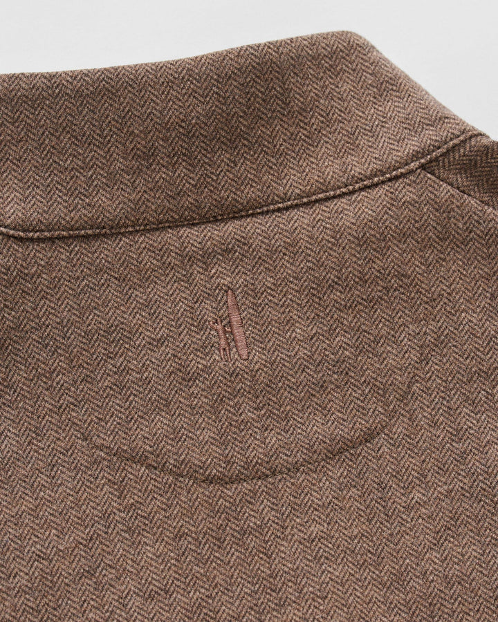 Rubin Herringbone Cotton Cashmere 1/4 Zip