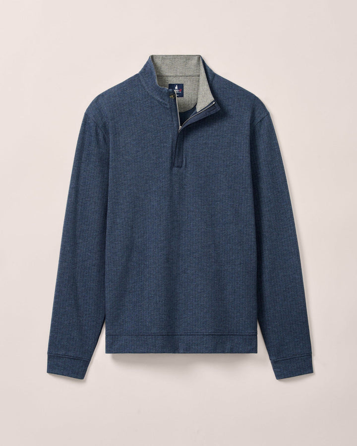 Rubin Herringbone Cotton Cashmere 1/4 Zip