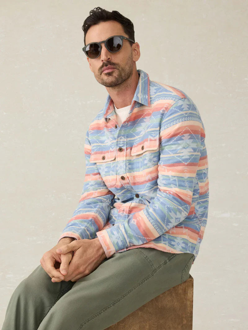 Faherty Doug Good Feather Canyon Overshirt Dusk Star Glow MWS2536