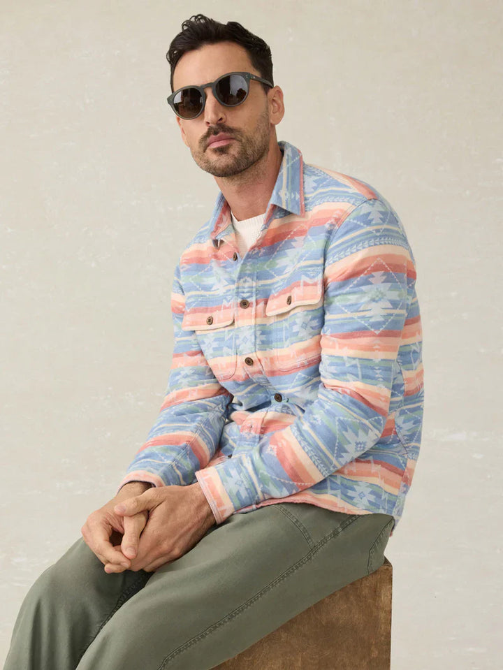 Faherty Doug Good Feather Canyon Overshirt Dusk Star Glow MWS2536