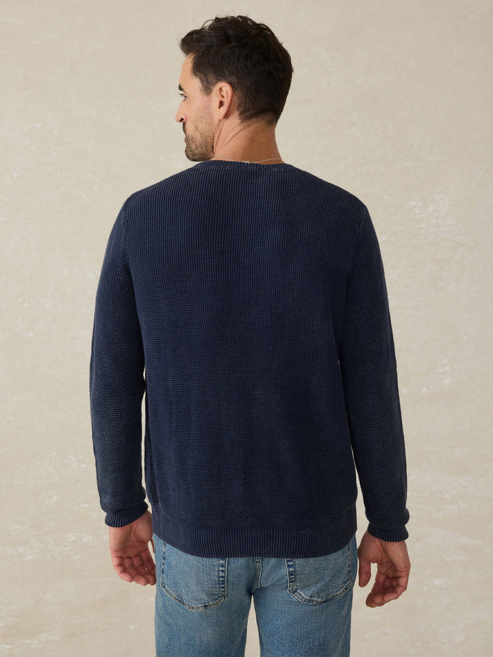 Faherty Sunwashed Crewneck Sweater Blue Nights MYF2313