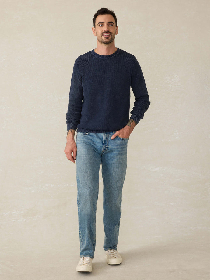 Faherty Sunwashed Crewneck Sweater Blue Nights MYF2313