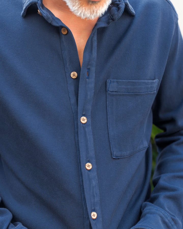 Alex Crane Caza Knit Shirt Indigo CZAKNT