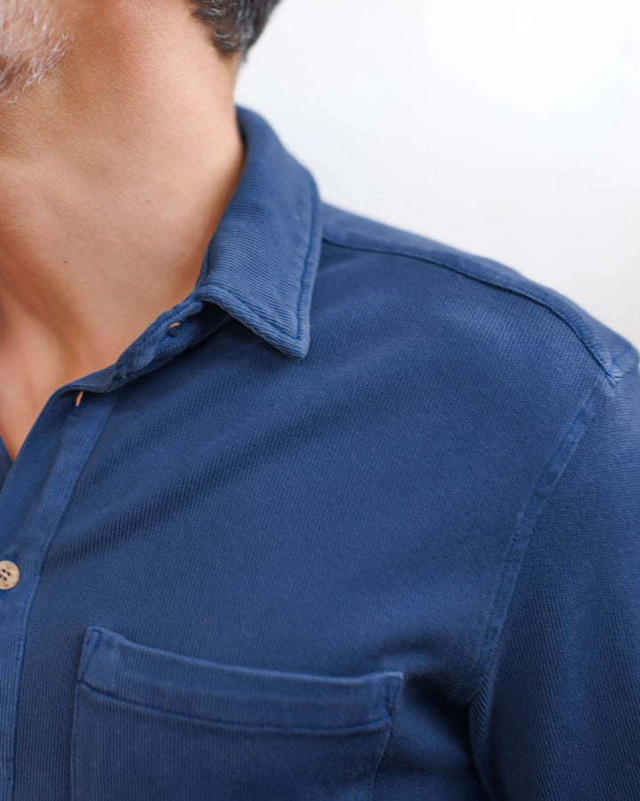 Alex Crane Caza Knit Shirt Indigo CZAKNT