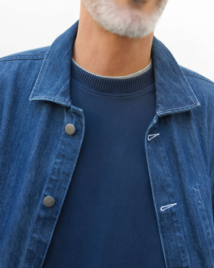 Alex Crane Caza Crewneck Indigo CZACRW