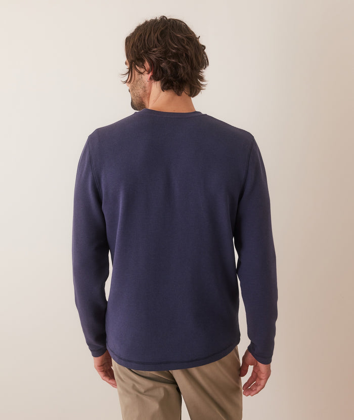 Marine Layer Sport Waffle 2.0 Henley Mood Indigo SWH