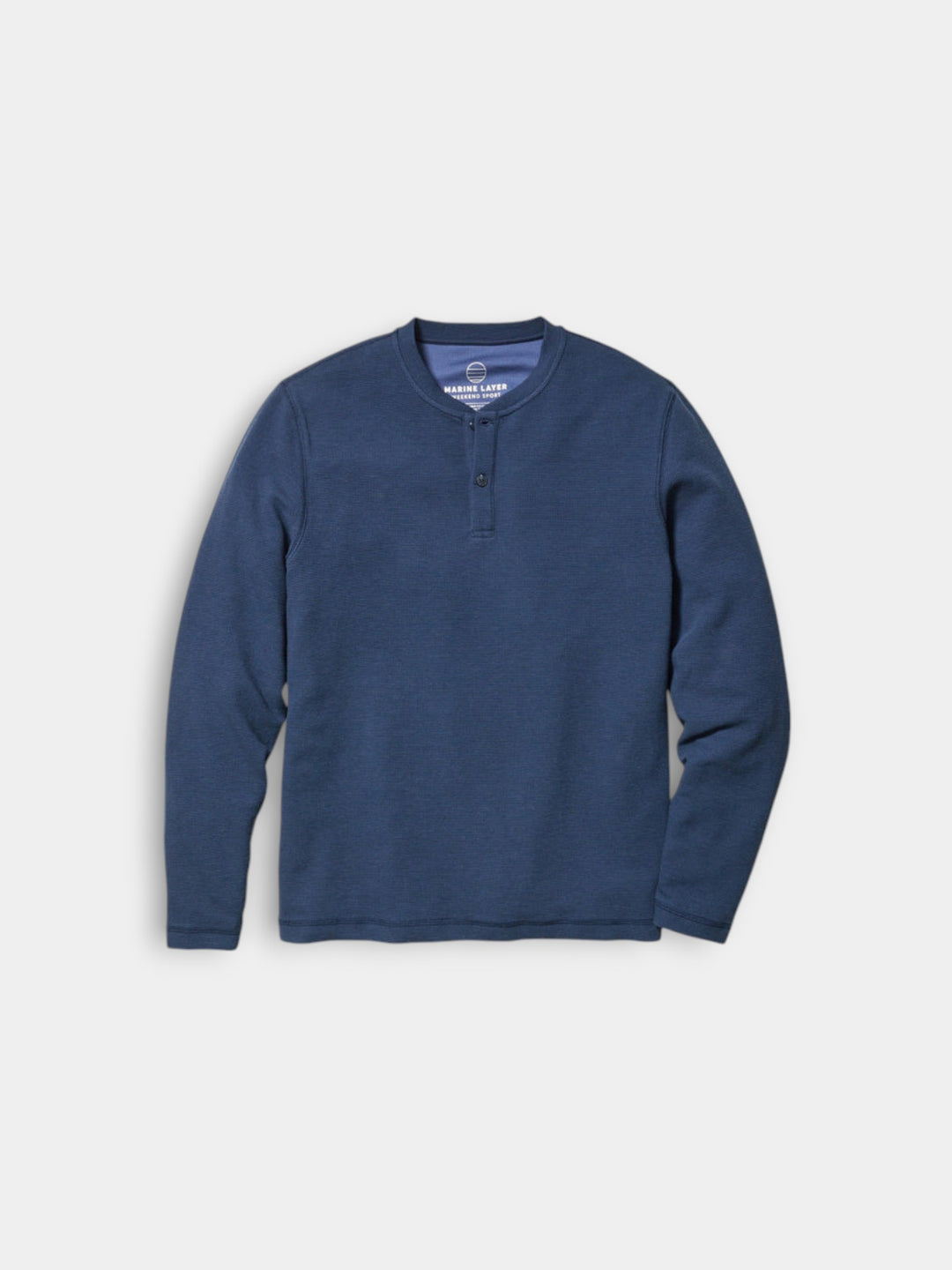 Marine Layer Sport Waffle 2.0 Henley | Mood Indigo